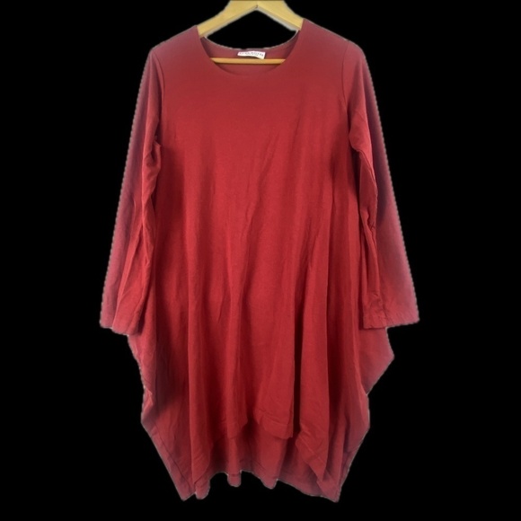 Bryn Walker M Chels Bamboo cotton stretch long sleeve Tunic dress USA lagenlook - Picture 2 of 12